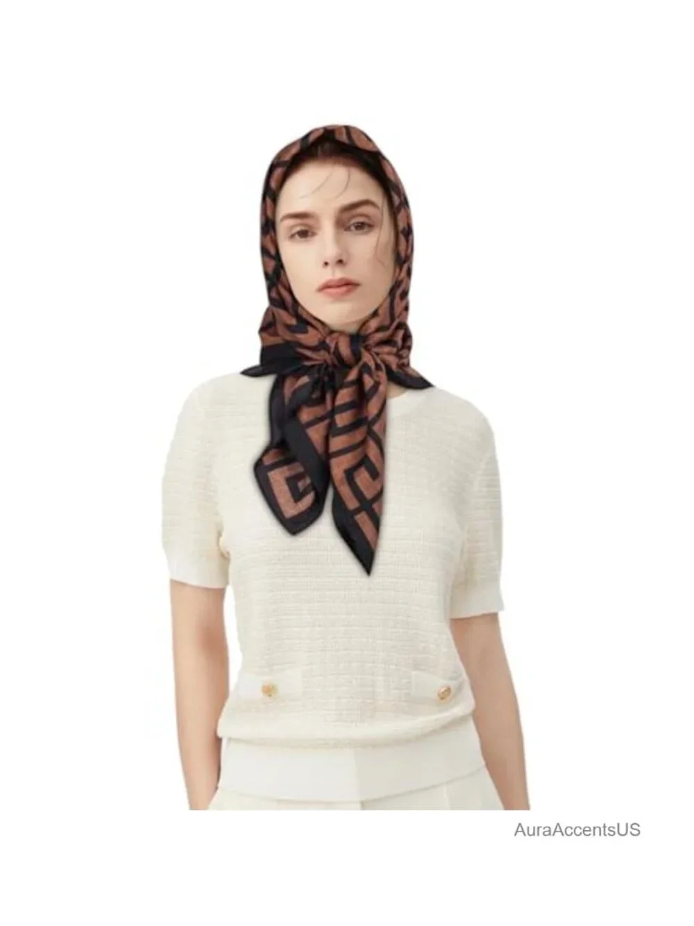 Luxury Satin Head Scarf - Silk-like Wrap, 35x35 Versatile Shawl